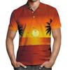2026 Masculino Novo Pulôver Casual de Manga Curta com Gola Lapela Estampado em 3D Camiseta Casual Masculina Camisa Polo Personalizada Estampada