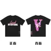 En stock Vlone High Street Big V Mariposa Letra Calavera Esqueleto Limitado Big V Colección Casual Camiseta de Manga Corta para Hombres y Mujeres