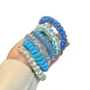 Goma de Pelo Elástica de Alambre de Teléfono sin Costuras con Forma de Estrella de Colores para Coleta Alta, Cuerda para el Cabello Antideslizante, Banda Elástica para el Cabello para Mujeres, Alta Elasticidad y Goma de Pelo Duradera