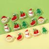 Elemento navideño DIY accesorios para funda de teléfono cuentas sueltas creativa gota acrílico árbol de Navidad muñeco de nieve pulsera cuentas