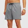 Pantalones Cortos Deportivos para Hombre, Pantalones Cortos Deportivos Casuales de Verano con Aberturas Laterales, Sueltos de Color Sólido con Cremallera de Tres Cuartos, Secado Rápido para Correr y Entrenamiento