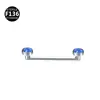 Aretes de piercing personalizados de ángulo recto transfronterizos, titanio F136 con rosca interna e incrustación de diamante, joyería para piercing corporal de titanio G23