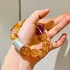 Pulseira de Prata 925 Citrino Natural de Alta Qualidade 12-20mm Ametista Lavanda