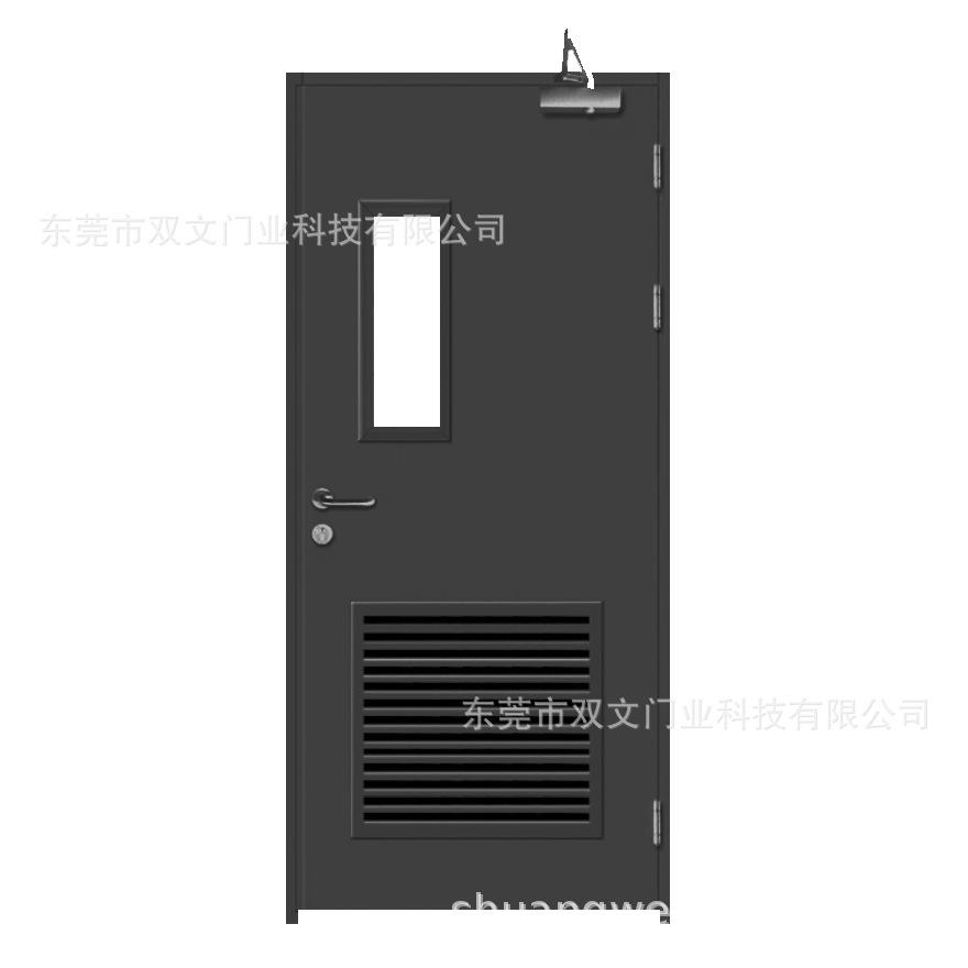 单开带玻璃带百叶灰黑色.jpg
