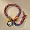 Cuerda de Mano Xizang Tejida a Mano Recurrente Cuerda de Mano Pequeña Pulsera Thangka Cuerda Thangka Dios de la Riqueza Madre Verde Zakilam