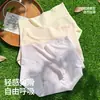 Ropa Interior de Algodón Puro para Mujer 2026 Nuevo Verano Textura Dulce de Espiga de Trigo 100A Antibacteriana Calzones de Tiro Extendido para Mujer