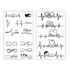 Pegatinas de tatuaje herbal para ECG de cinta de Mobius transfronteriza, inspiradas en jugos, con un diseño sofisticado, que presentan patrones florales ingleses, adecuadas tanto para hombres como para mujeres, de larga duración y resistentes al agua