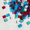 1cm diy vidro colorido translúcido lâmpada Tiffany mosaico de mica vitral opaco porta-velas de mesa lâmpada de mesa feita à mão