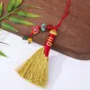Escoba dorada y pluma dorada colgante de nominación de alto rango para bolso de teléfono móvil DIY llavero accesorio creativo colgante al por mayor