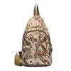 Riñonera Camuflada Estilo Coreano para Hombre Bolso de Hombro para Hombre Mochila Pequeña Deportiva Casual Agujeros para Auriculares Bolso para Hombre Cruzado Bolso para Hombre