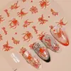 Redanco5D Estampado Ins Populares Pegatinas para Uñas Halloween Telaraña Calcomanías Estéreo para Uñas He1286