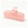 Pinza para el cabello de estilo coreano color rosa melocotón y café con leche, con un toque de alta gama, pinza de tiburón limpia y simple, pasador elegante, accesorios para el cabello al por mayor