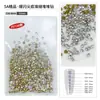 5A Strass Transparente Branco Premium Brilhante com Base Pontiaguda para Nail Art, Strass para Preenchimento, Strass Redondo Pequeno, Decorações de Unhas Atacado