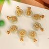 Yilu plata S925 plata esterlina chapado en oro jade Hetian ocho dioses guardianes colgante hebilla de la paz retro estilo nacional colgante Ruyi
