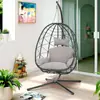 Cesta Suspensa Dobrável Personalizada Pátio Externo Cadeira de Balanço Individual Berço Cadeira de Rattan Varanda de Casa Ninho de Pássaro Cadeira de Lazer Rattan