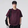 Camiseta Casual Masculina Xintang Estilo Americano Manga Curta Estampada Versátil Solta Gola Redonda Lavada Pesada 210g Verão