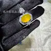Pendente Folha de Calcedônia Verde Tipo Gelo Banhado a Prata Atacado Estilo Luxo Colar de Jade Wushi Pai Cabacinha de Ágata Rosa