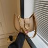 Bolso Bandolera Monocolor Simple y Elegante para Mujer Verano 2025 Commuter Texturizado para Axila Casual Bolso Dumpling Trendy