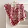 Bufanda tropical de jungla vintage de alta gama para mujer, de cachemir sintético, engrosada para otoño e invierno, chal cálido para la oficina