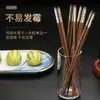 Palitos de Madeira para Asas de Frango de Alta Qualidade Palitos Domésticos Estilo Chinês Palitos Comerciais de Madeira Maciça Tronco Palitos Sem Laca Antiderrapantes Palitos de Presente