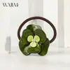Cuerda para el pelo WJia Flor Francesa de Alta Textura Perla Anillo de Pelo de Moda Versátil Diseño de Nicho para Mujer Accesorios para Cola de Caballo Alta
