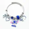 Panjia Nuevo Lindo Pulsera Stetzai para Mujer Dibujos Animados Colgante de Diamante Pulsera de Cadena Hueso de Serpiente Abierta Moda Venta al por Mayor