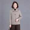 Abrigo de lana doble cara, nuevo estilo otoño/invierno, abrigo corto de alta gama, moda para mujeres de mediana edad, abrigo de lana para mujeres