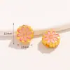 Miçangas Espaçadoras Tradicionais de Liga Metálica com Furo Passante para Gotejamento de Óleo Flor Estrela Doce Rosquinha Acessórios para Montagem de Pulseira DIY