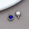 Aço Inoxidável Dourado 12 Cores Pedra de Nascimento Pingente Acessórios de Joia DIY Pedra da Sorte Europeia e Americana Pingente de Colar Pedra de Nascimento