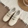 Zapatos de Entrenamiento Alemanes Personalizados de Gama Alta para Mujer, Novedad Primavera 2026 Estilo Coreano Casual Zapatos Mary Jane Bajos con Velcro Bailarinas