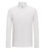 Nueva camiseta deportiva para exteriores, suave, antibacteriana, de secado rápido, cuello alto, camiseta de manga larga para correr, fitness y golf