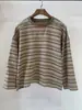 Nueva Camiseta de Algodón para Mujer Verano 2026 Cuello Redondo Estilo Japonés Top Pullover Holgado con Mangas Largas Artísticas a Cuadros
