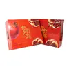 Granada de Semilla Suave Caja de Regalo Universal Caja de Embalaje Estampado en Caliente Tunecina Caja de Regalo de Fruta de Alta Gama 6 Piezas 8 Piezas 9 Piezas Cartón Vacío