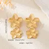 Brincos de Metal Dupla Flor Fresca Pastoral de Alto Padrão Mais Vendidos Transfronteiriços Adequados para Mulheres Usarem Diariamente Festa Férias