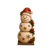 Manualidades navideñas transfronterizas: Decoraciones de escritorio estilo country americano de Santa Claus y muñeco de nieve, decoraciones festivas para ventanas