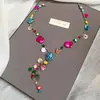 Estilo Étnico Irregular Contas de Cristal Contas Colar Acessórios Feminino Luz de Luxo Alta Qualidade Corrente da Clavícula Estilo de Férias Colar