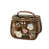 Bolsa cosmética impermeable con imágenes de dibujos animados impresas, bolsa de almacenamiento para maquilladores, nueva bolsa tote para maquillaje de cuidado de la piel