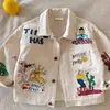 Ropa de abrigo para niños 2026 colección de otoño nueva: chaquetas bordadas y estampadas de dibujos animados para niños y niñas, tops elegantes para bebés