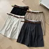 2026 Pantalones de Pierna Ancha Rectos Adelgazantes de Cintura Alta Estilo Coreano Moda Versátiles Pantalones de Cinco Puntos Plisados para Mujer Venta al por Mayor
