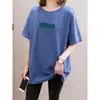2026 Camiseta de Manga Corta Holgada Verano Nueva Talla Grande Ropa para Mujer Longitud Media Cubre el Vientre Adelgazante Top Elegante
