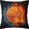 Série de Fronhas Esportivas de Futebol Retrô Mais Vendida Transfronteiriça Pele de Pêssego Impressa em Ambos os Lados Capa de Almofada Decorativa para Sofá