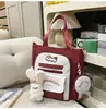 Mochilas Escolares de Aspecto Elegante en Colores Contrastantes para Mujeres, Mochilas de Viaje de Gran Capacidad para Secundaria y Preparatoria, Almacenamiento Multicapa, Mochilas Ligeras para Estudiantes