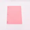 Caderno de folhas soltas de cor para escritório transfronteiriço, caderno de folhas soltas americano com três furos, linha horizontal para página interna do miolo, atacado
