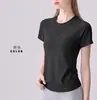 Camiseta Deportiva de Manga Corta para Yoga, Capa Base Sin Costuras, Camiseta Deportiva, Hombro Normal, Adelgazante, Ropa de Fitness para Yoga, Manga Corta, Corte Ajustado, Ceñida, Mujer