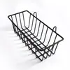 Cestas colgantes de hierro al por mayor de fábrica, cestas de almacenamiento para baño y cocina, instalación sin perforaciones, tamaños grande, mediano y pequeño