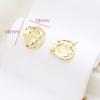 Pendientes colgantes individuales de estilo barroco de color dorado revestidos de cobre para uso diario, joyería hecha a mano, accesorios de nicho.