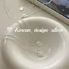 Joia de Design Ins de Nicho Novo Coreano Colar Pequena Flor de Madrepérola Delicada em Prata de Lei S925 para Mulheres Gentis e Elegantes