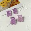 Parche de resina plano de oso de color gelatina translúcida, accesorios para hacer pendientes, tocados, fundas para teléfono móvil, venta al por mayor