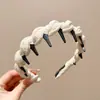 Faixa de cabelo antiderrapante com dentes estilo francês para mulheres, adequada para maquiagem e lavar o rosto, uso diário, presilha alta para cabelo, acessório de cabelo