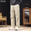 Pantalones Cargo de Otoño para Hombre, Frescos y Modernos, Corte Recto Holgado, Multibolsillos, Cordón, Pantalones Largos Casuales, Versátiles, Nuevo Modelo 2026